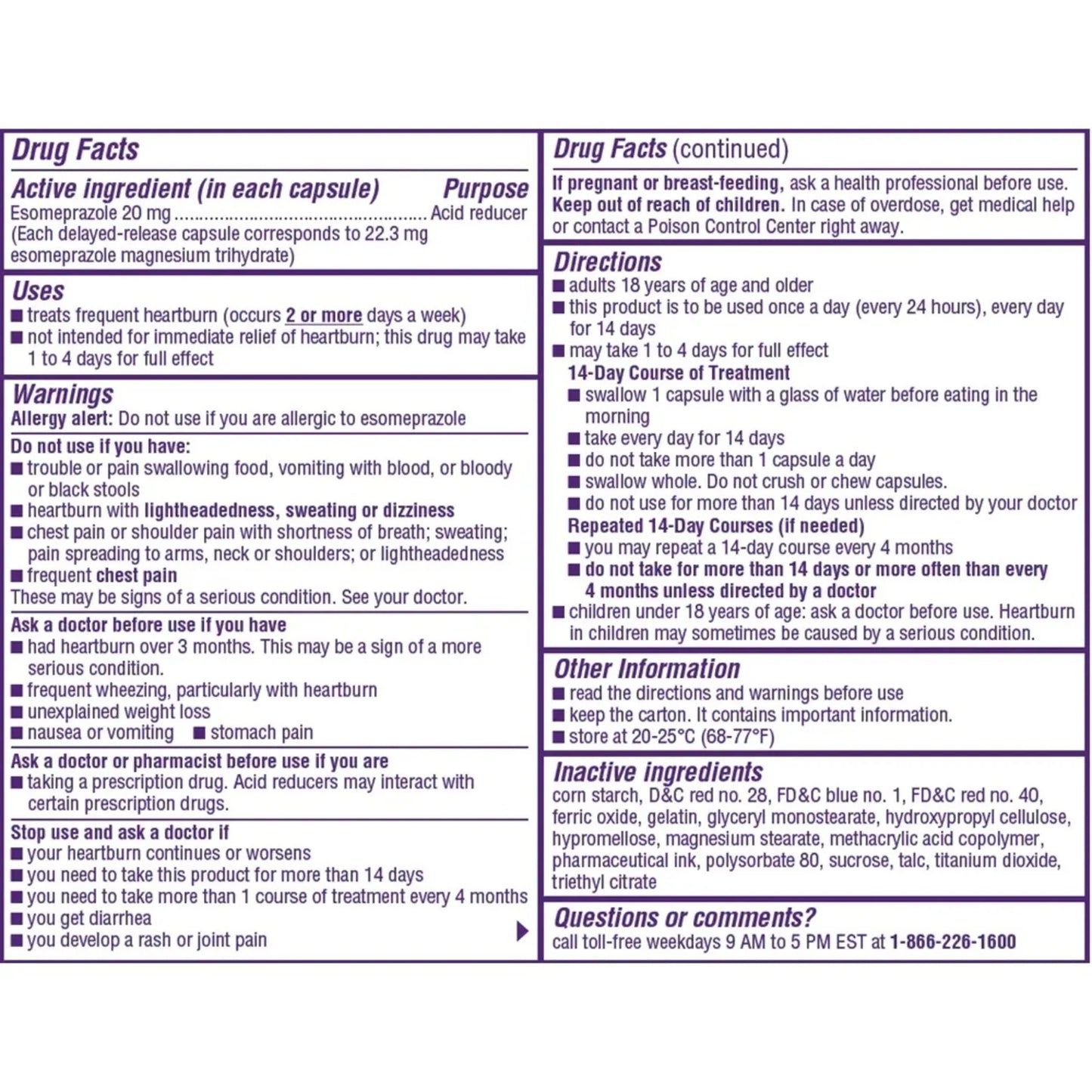 Nexium 24 HR Esomeprazole Antacid, 14 Capsules