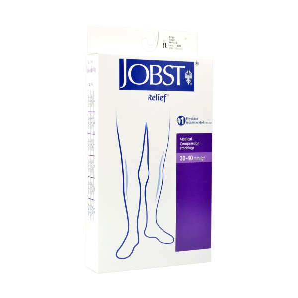 JOBST Relief® Compression Knee-High Stockings, Large, Beige