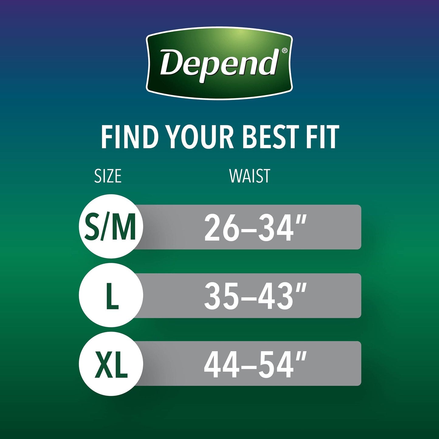 Underwear, Depend Overnight Men Lg (14/Pk 2Pk/Cs), 14 ct