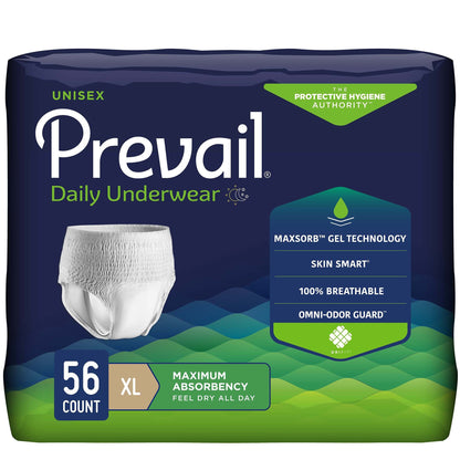 Prevail® Maximum Absorbent Underwear, Extra Large, 56 ct