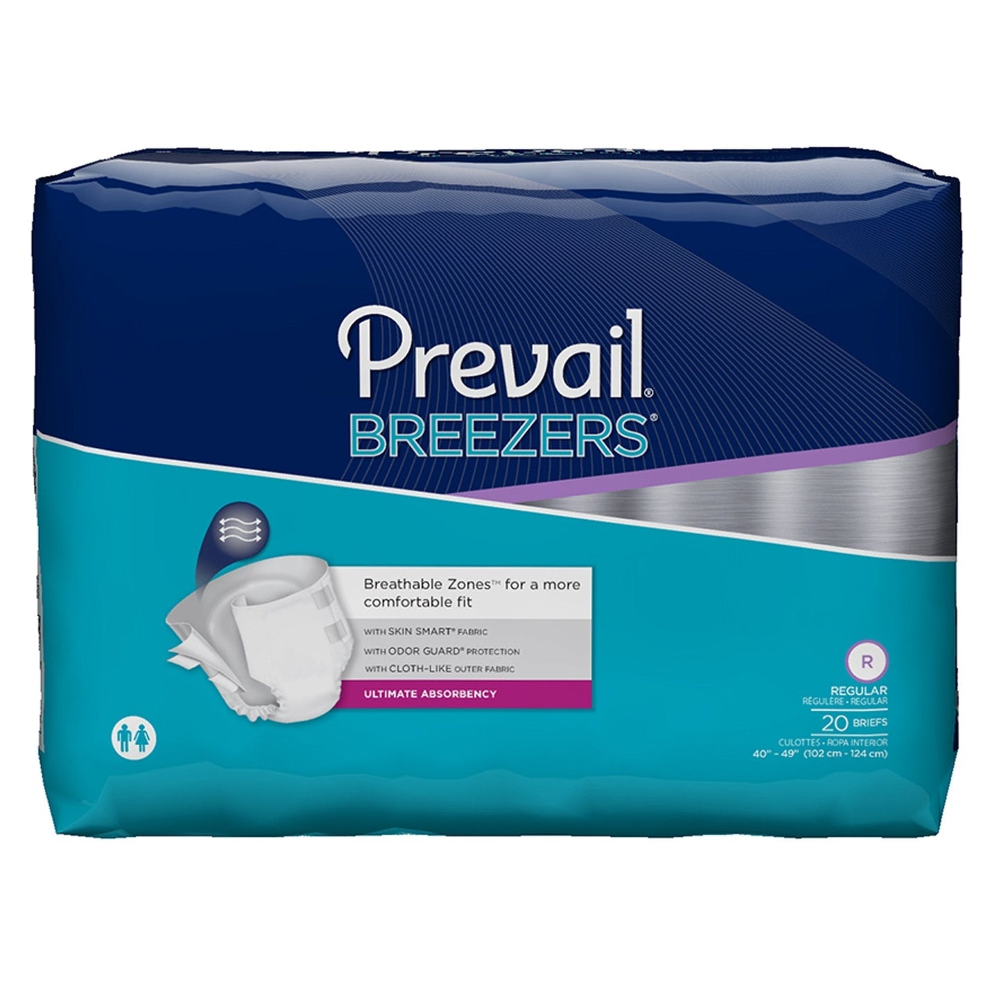 Prevail® Breezers® Ultimate Incontinence Brief, Regular, 20 ct