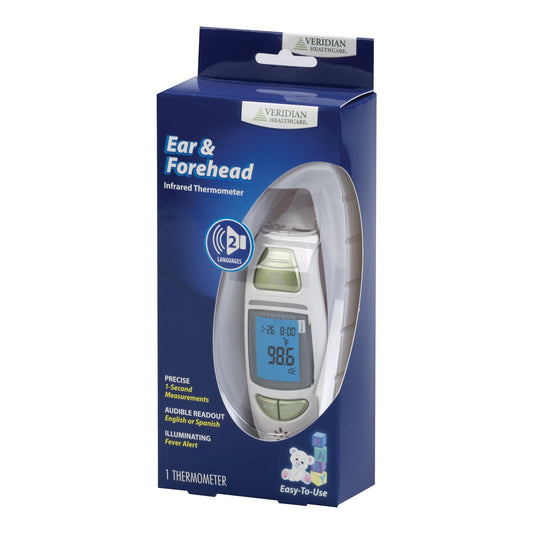 Veridian Infrared Thermometer, Tympanic Ear Digital Talking Thermometer