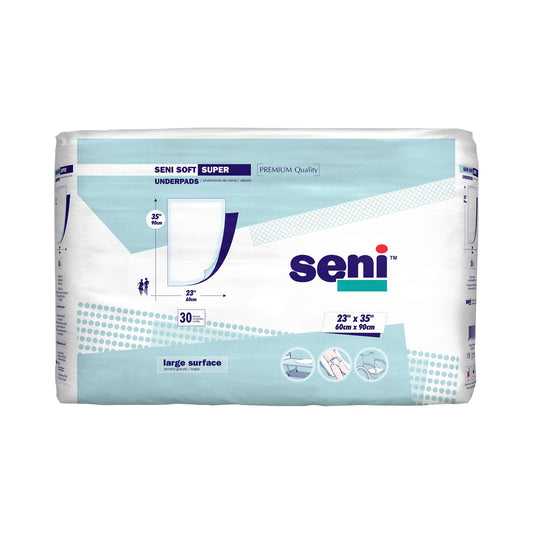 Seni® Soft Super Underpad, 23 x 35 Inch, 30 ct