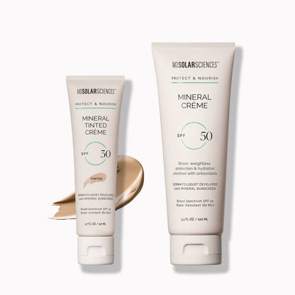MDSolarsciences Mineral Creme + Mineral Tinted Creme SPF Bundle
