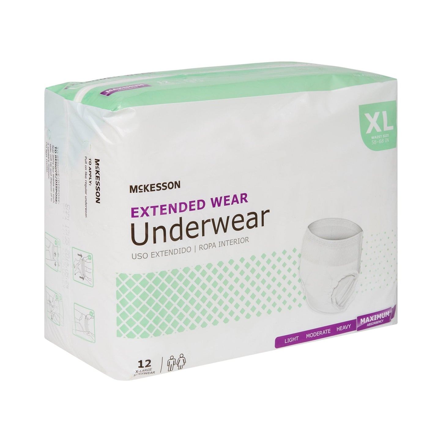 McKesson Extended Wear Maximum Absorbent Underwear, XL, 48 ct