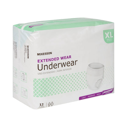 McKesson Extended Wear Maximum Absorbent Underwear, XL, 48 ct