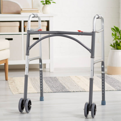 McKesson Steel Bariatric Folding Walker, 32 - 39 Inch Height