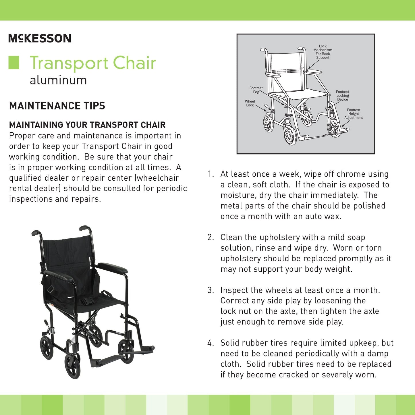 McKesson Transport Chair, Black