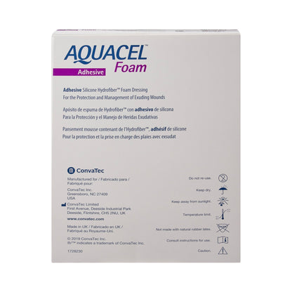 Aquacel® Silicone Adhesive with Border Silicone Foam Dressing, 7 x 8 "