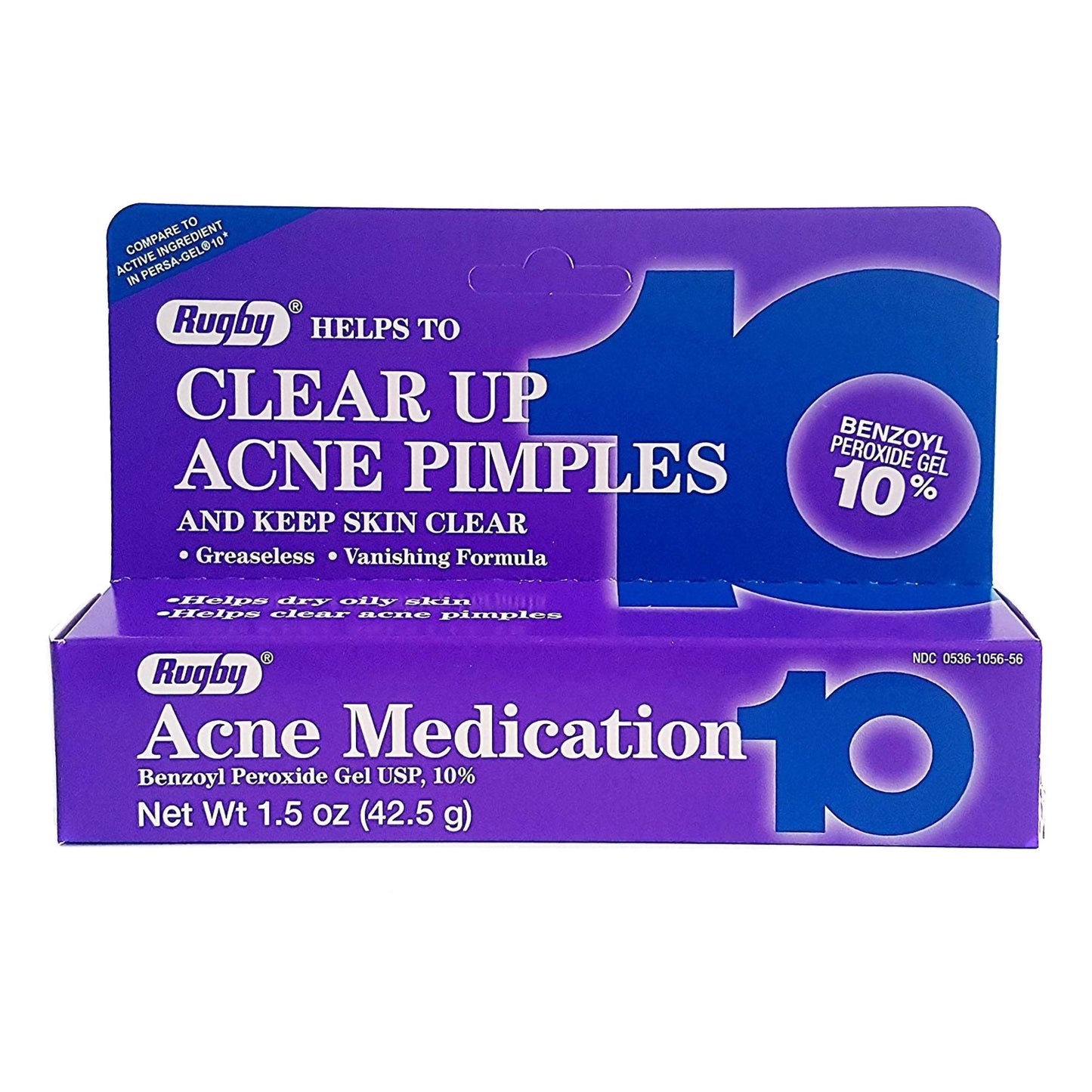 Rugby Benzoyl Peroxide Acne Medication 1.5 Oz