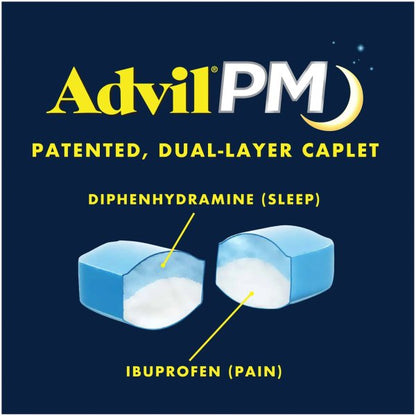 Advil PM Pain Reliever & Sleep Aid, Coated Caplets, 80 ct.