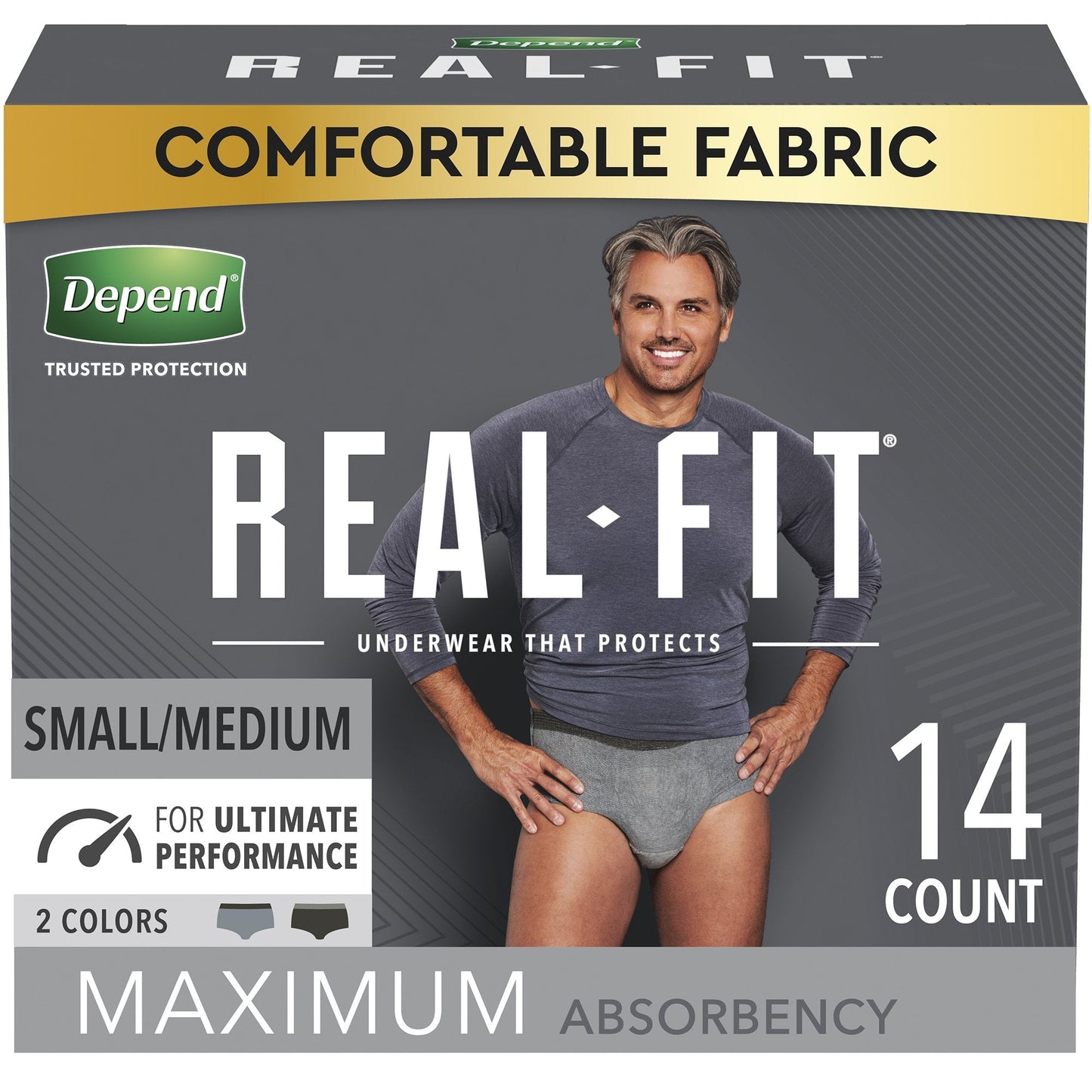 Depend® Real Fit® Maximum Absorbent Underwear, Small / Medium, 14 ct