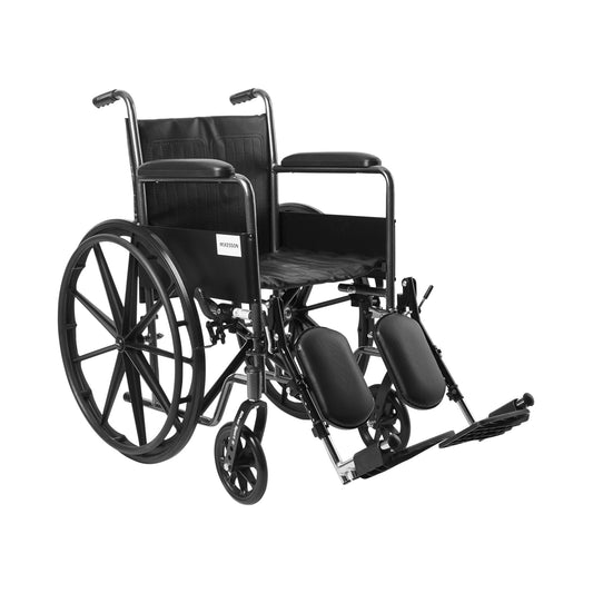 McKesson Wheelchair, 18 Inch Seat Width, Full Arm and Legrest