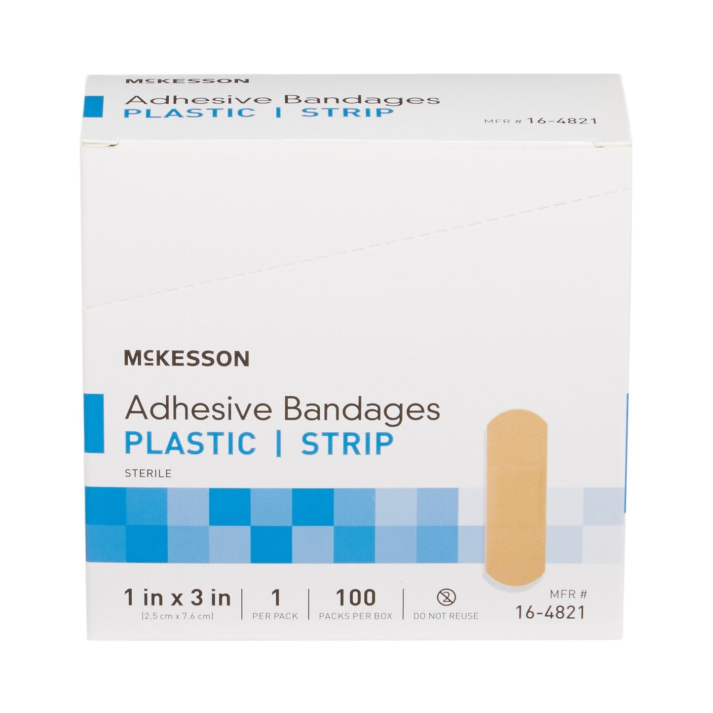 McKesson Adhesive Strip Bandages, 1" x 3", 100 ct.