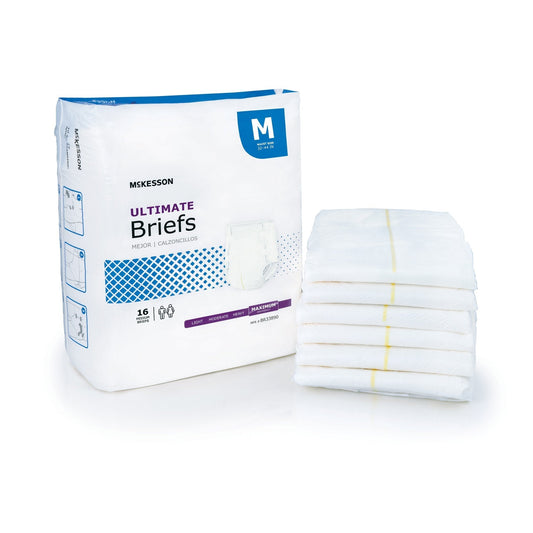 McKesson Ultimate Maximum Absorbency Incontinence Brief, Medium, 16 ct