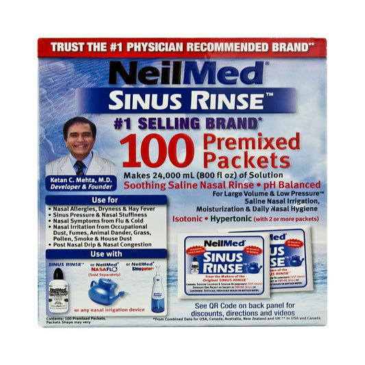 NeilMed® Sinus Rinse™ Saline Nasal Rinse Refill Kit, 100 ct