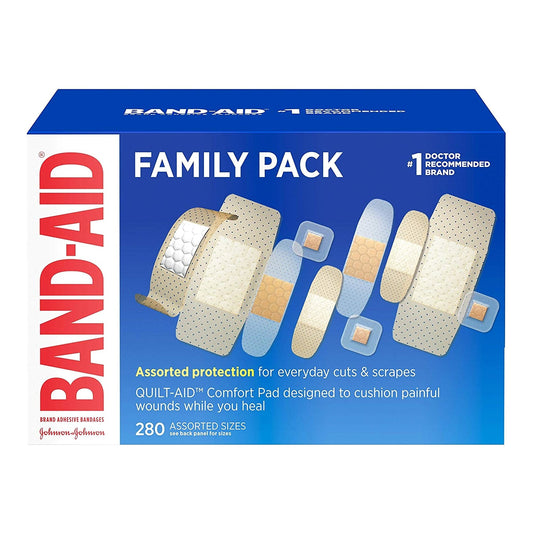 Band-Aid® Adhesive Bandages, Assorted Family Pack, 280 ct