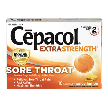 Cepacol® Extra Strength Benzocaine / Menthol Sore Throat Relief, 16 ct