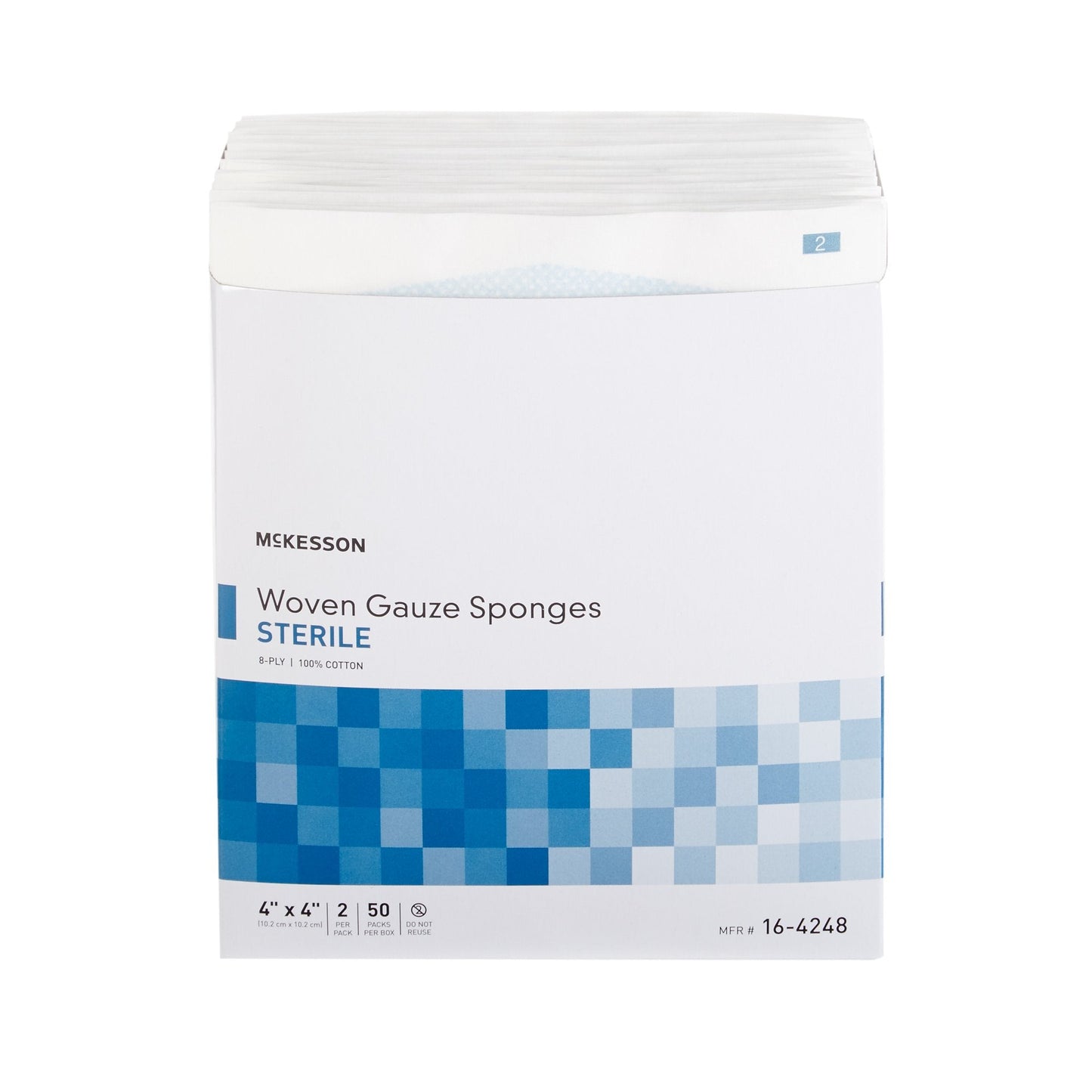 McKesson Sterile Gauze Sponge, 4 x 4 Inch, 100 ct