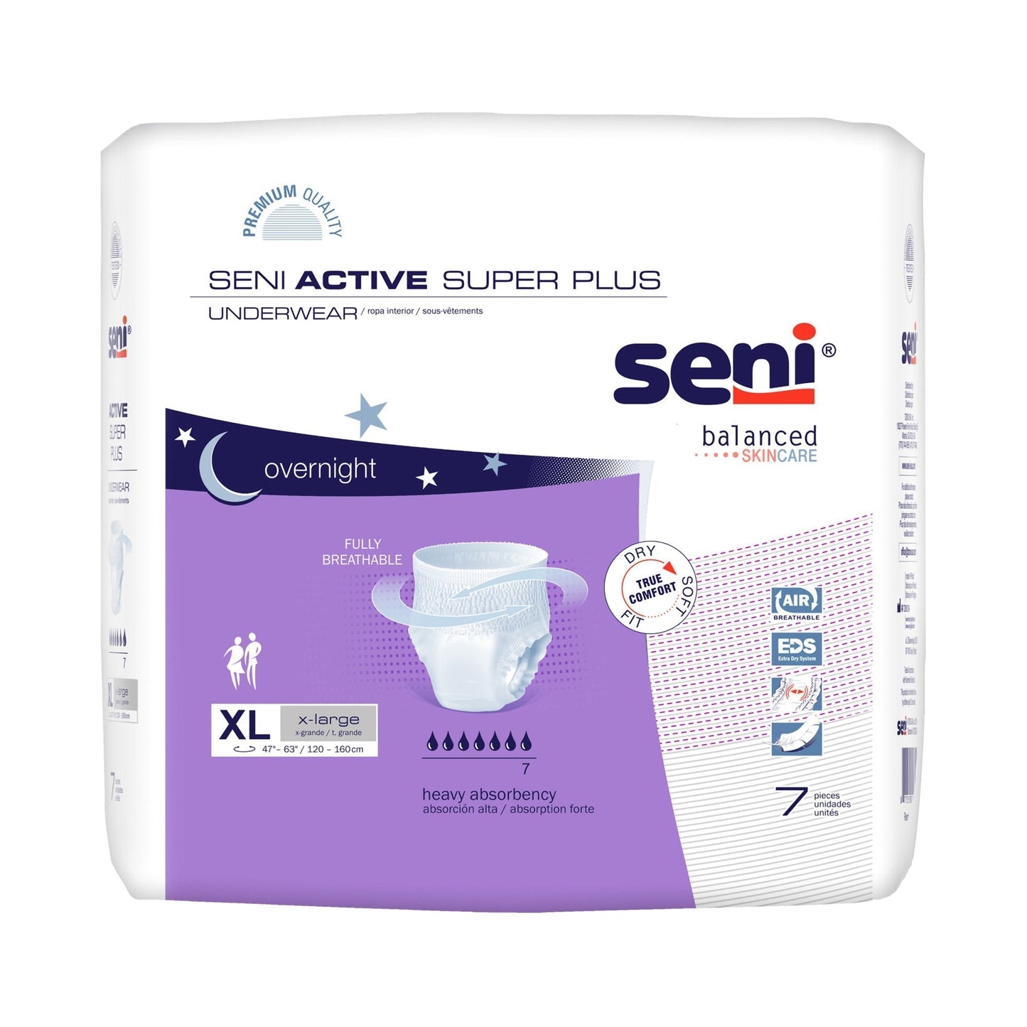 Seni® Active Super Plus Heavy Absorbent Underwear, XL, 7 ct