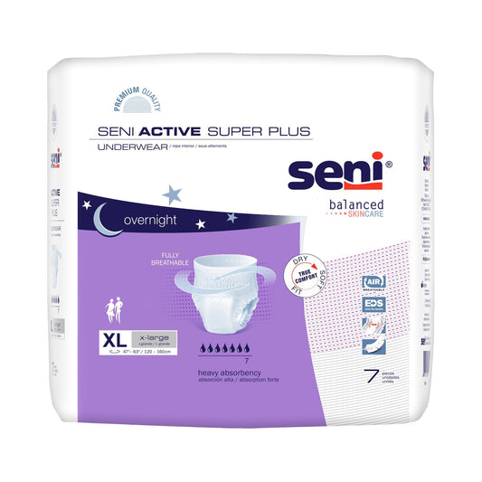 Seni® Active Super Plus Heavy Absorbent Underwear, XL, 7 ct