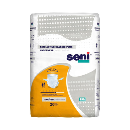 Seni® Active Classic Plus Moderate Absorbent Underwear, Medium, 20 ct