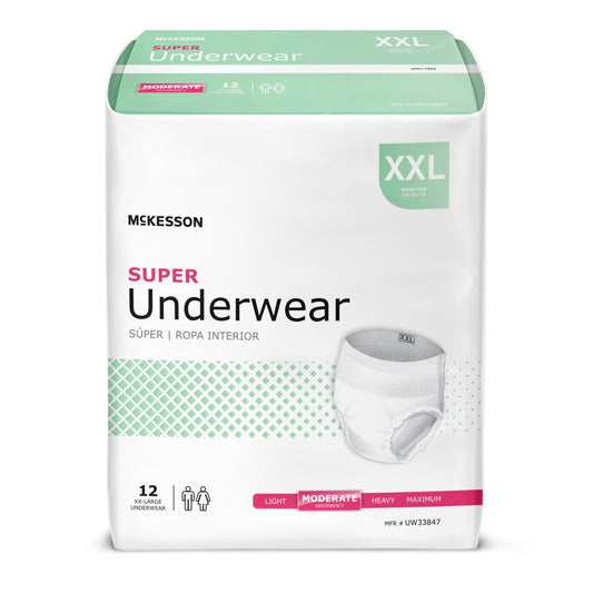 McKesson Super Underwear, 2X Large, 12 ct