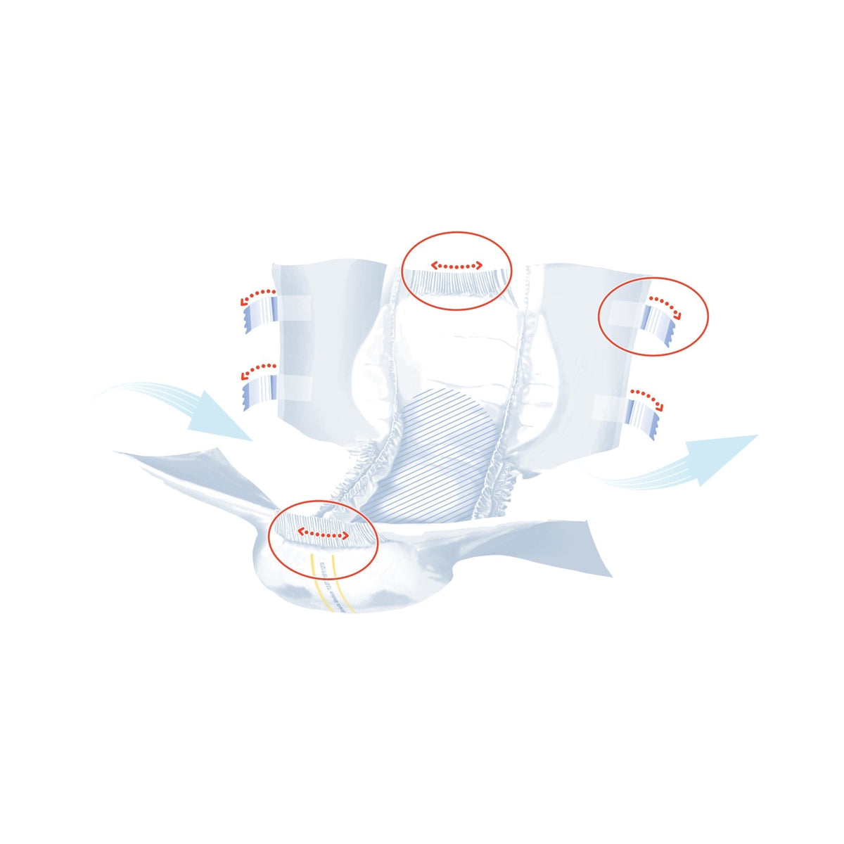 Seni Super Quatro Adult Incontinence Diapers with Tabs, Severe Absorbency