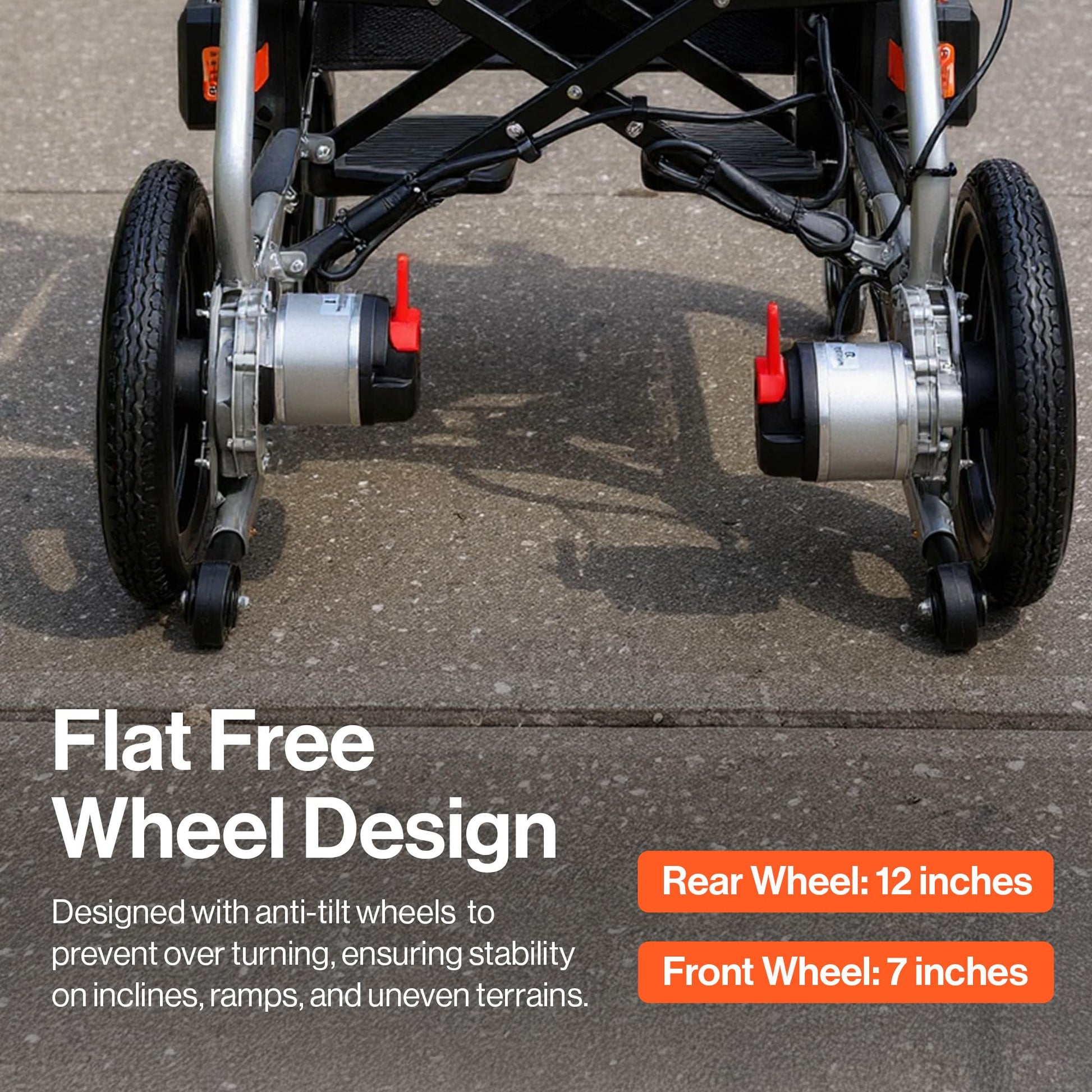 SuperHandy - Outdoor Tools & Mobility SuperHandy GoRide Series Electric Wheelchairs – Lightweight, Foldable Power Chairs with Dual Brushless Motors, Zero-Turn Maneuverability & Electromagnetic Brake (GoRide 2 Plus - 300 Lb Max)