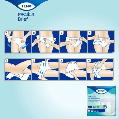 TENA Super Adult Heavy-Absorbent Incontinence Brief, Medium, 28 ct