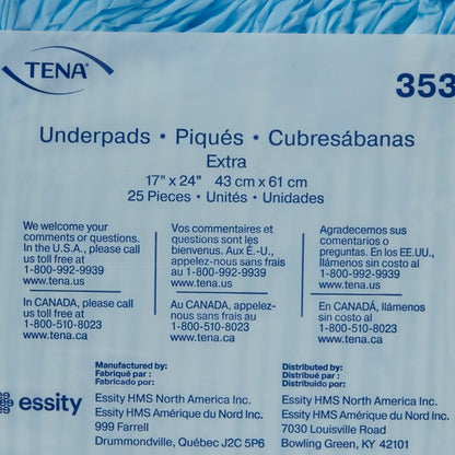 Tena® Extra Underpad, 17 x 24 Inch, 25 ct