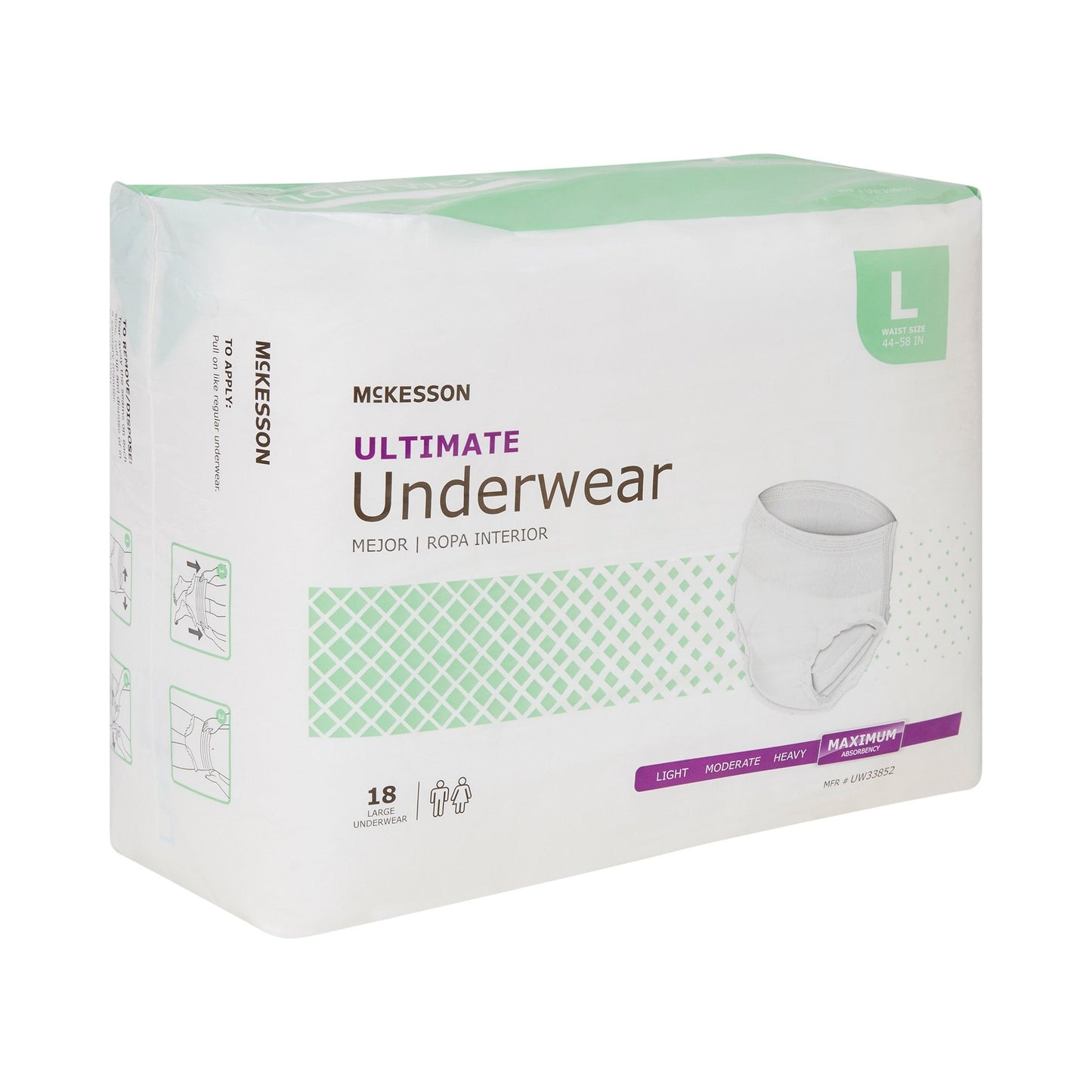 McKesson Ultimate Maximum Absorbent Underwear, Large, 18 ct