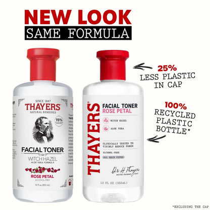 Thayers Witch Hazel Toner, Rose Petal Aloe vera, 12 fl oz