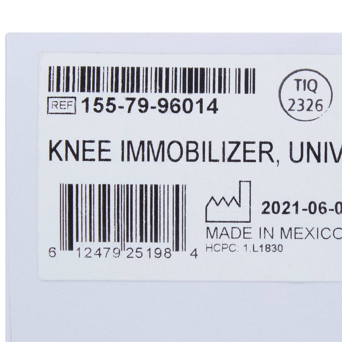 McKesson Knee Immobilizer, 14-Inch Length, One Size Fits Most