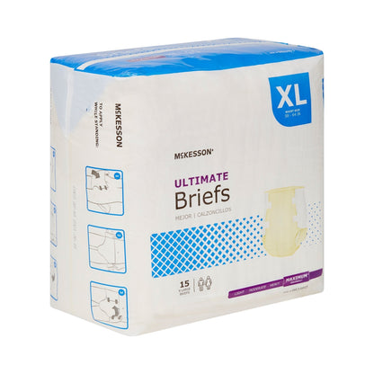 McKesson Ultimate Maximum Absorbency Incontinence Brief, Extra Large, 15 ct