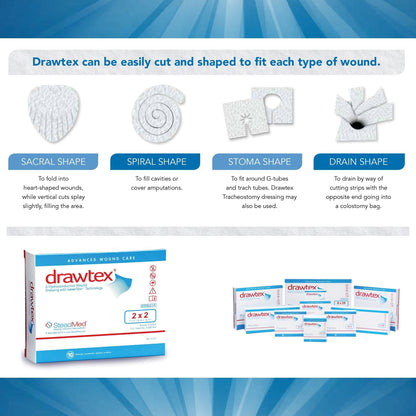 Drawtex® Nonadherent Dressing, 2 x 2 inch