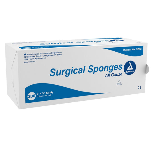 Dynarex® NonSterile Gauze Sponge, 3 x 3 Inch, 200 ct