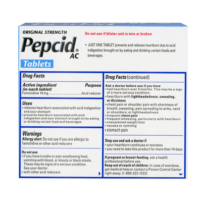 Pepcid® AC Famotidine Antacid, 30 ct