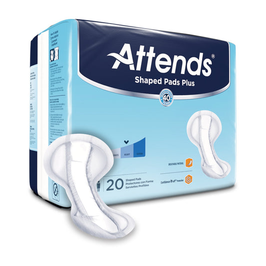 Attends® Shaped Pads Plus, 20 ct