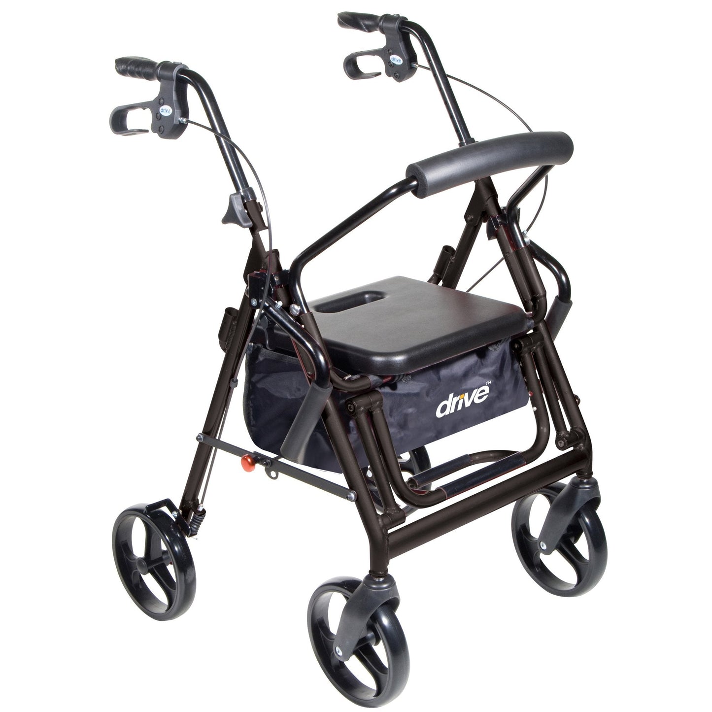 Drive™ Duet 4 Wheel Rollator, Black