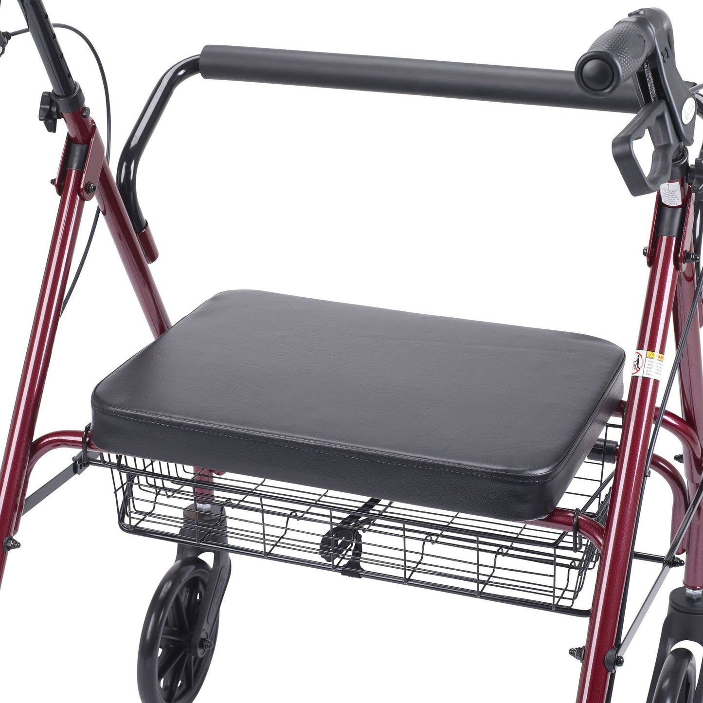 Drive™ Go-Lite Bariatric 4 Wheel Rollator, Red