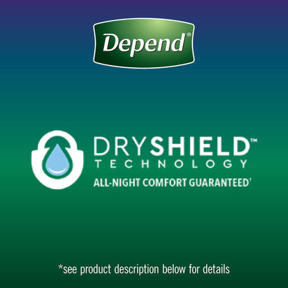 Underwear, Depend Overnight Men Gry Sm/Med, 14 ct