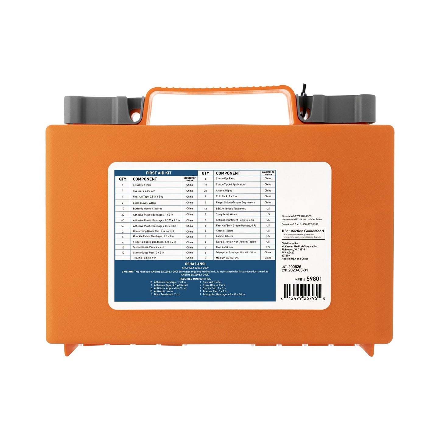 McKesson 50-Person First Aid Kit, 260 pcs.