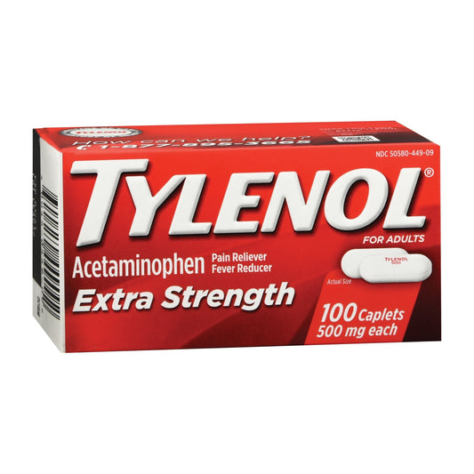 Tylenol® Extra Strength Acetaminophen Pain Relief, 100 ct