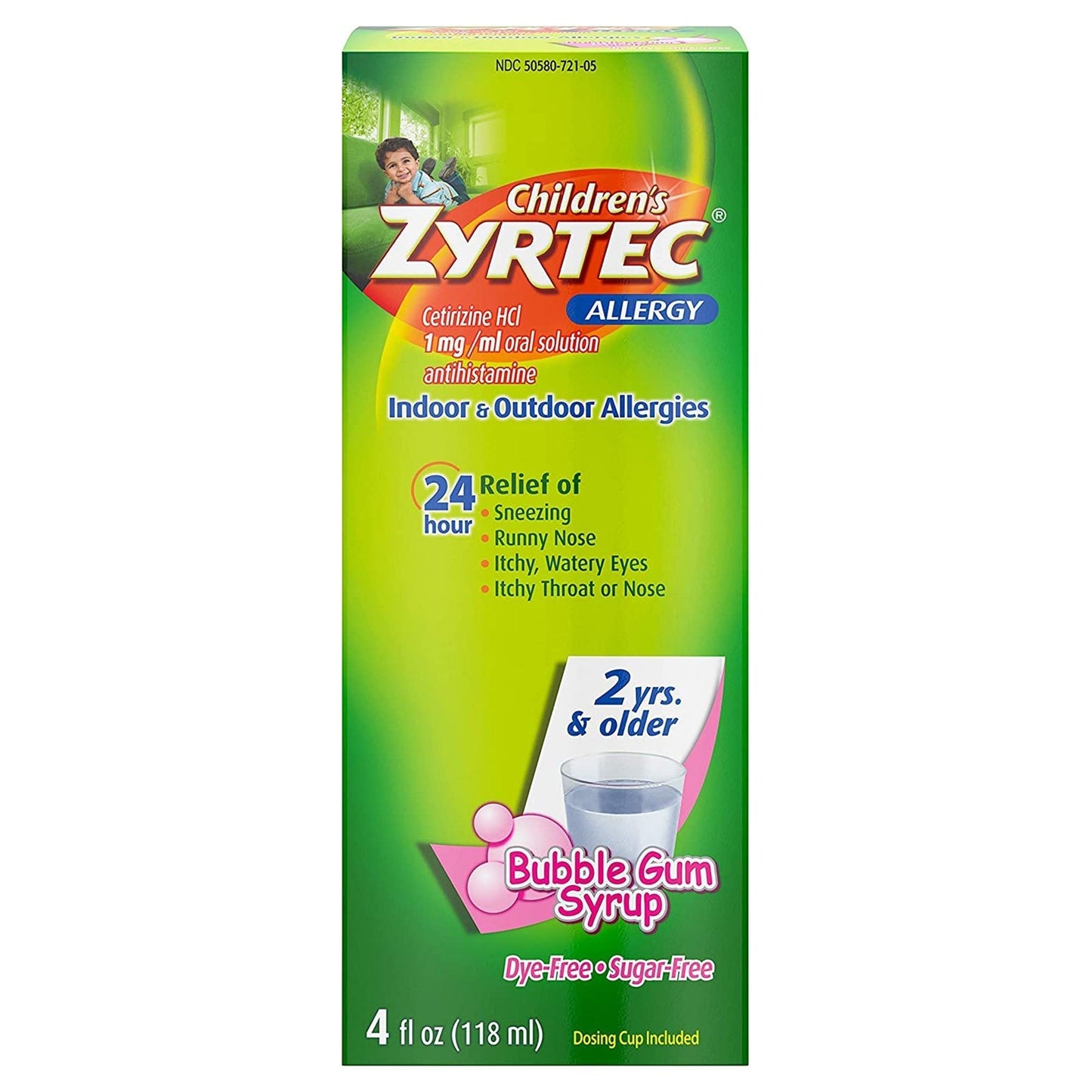 Children’s ZYRTEC® 24 HR Allergy Relief Syrup with Cetirizine HCl, 4 oz.