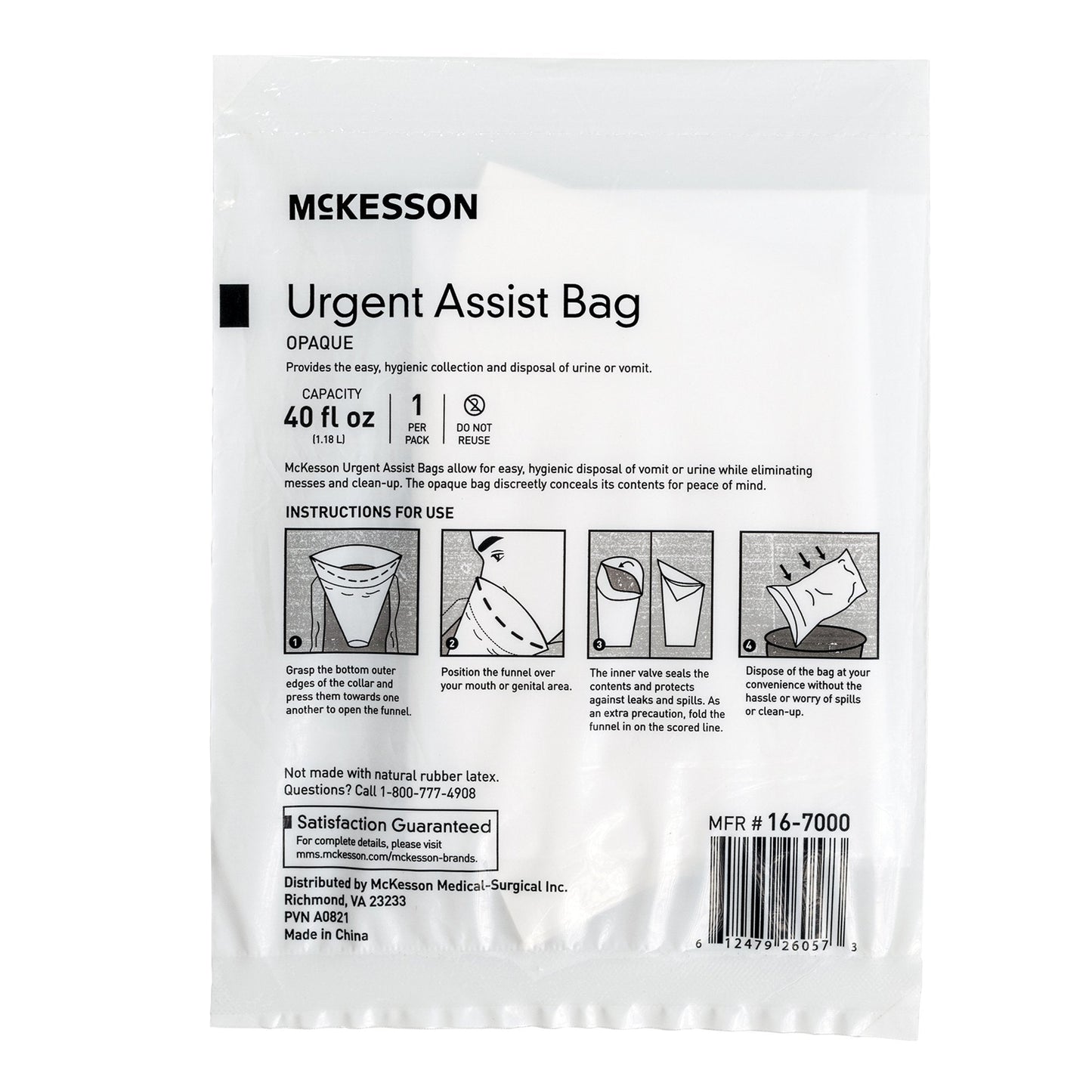 Bag, Vomit Wht Opaque 40Oz (12Ea/Bg 20Bg/Cs), 240 ct