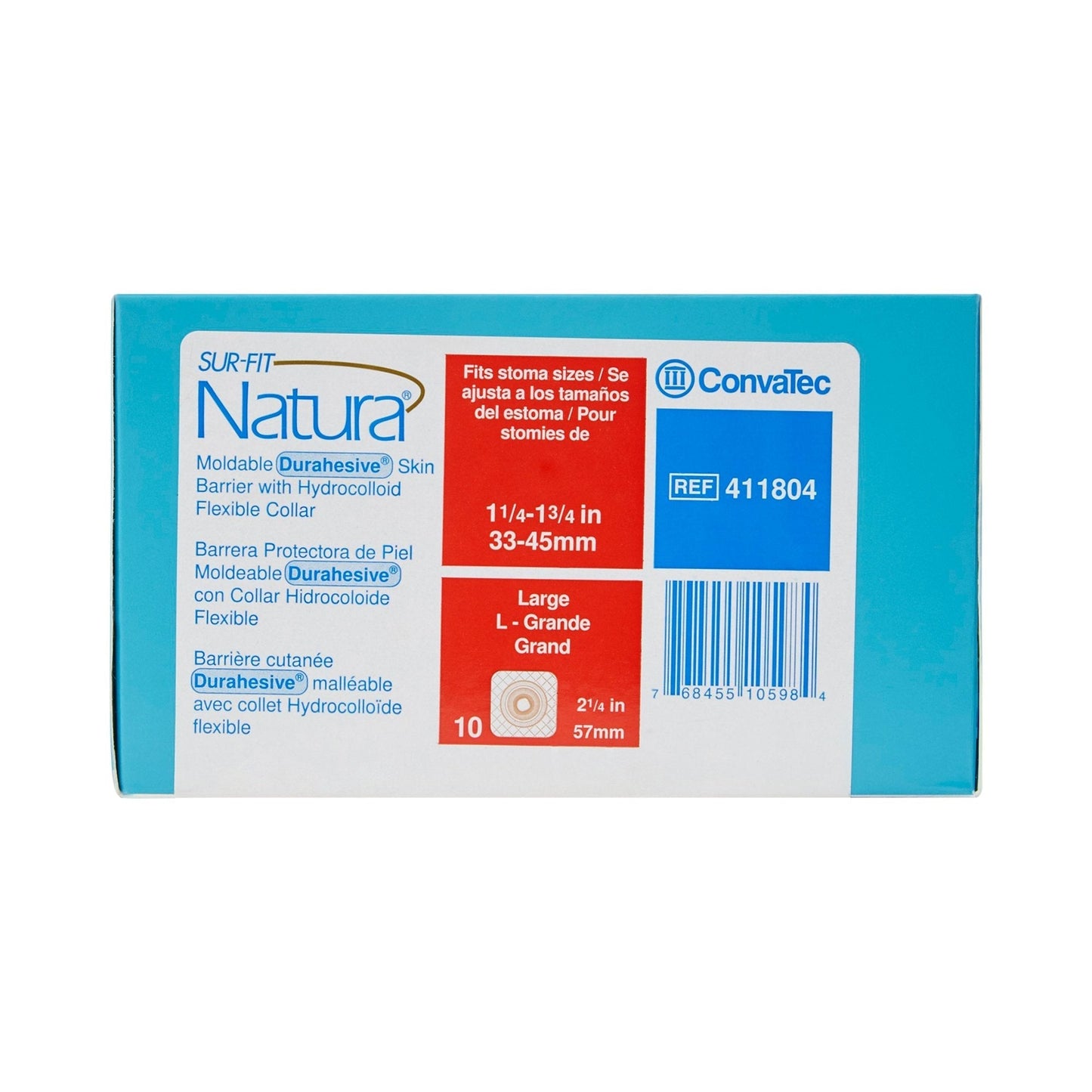 Sur-Fit Natura® Durahesive® Ostomy Barrier With 1.25-1.75 " Stoma Opening