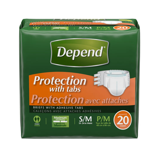 Depend® Maximum Incontinence Brief, Small / Medium, 20 ct