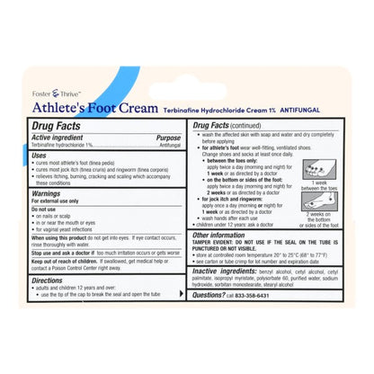 Foster & Thrive Athlete's Foot Antifungal Cream, 1 oz.