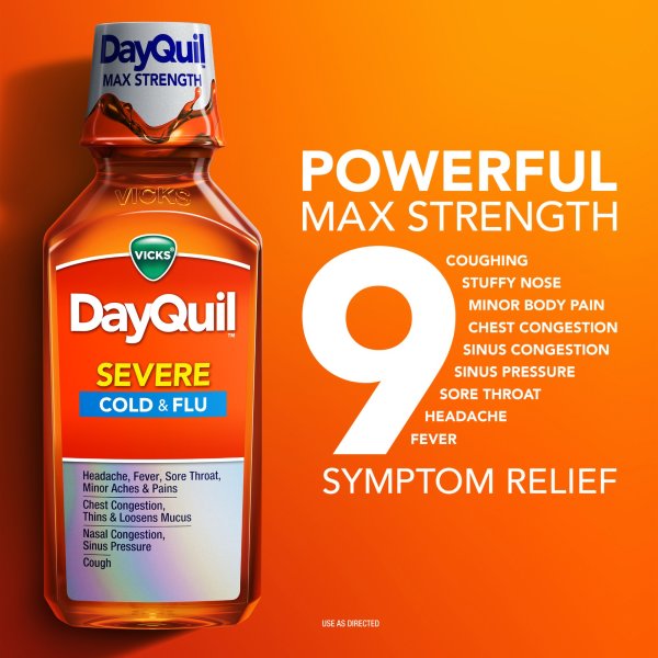 DayQuil Severe Cold & Flu Liquid, 8 oz.